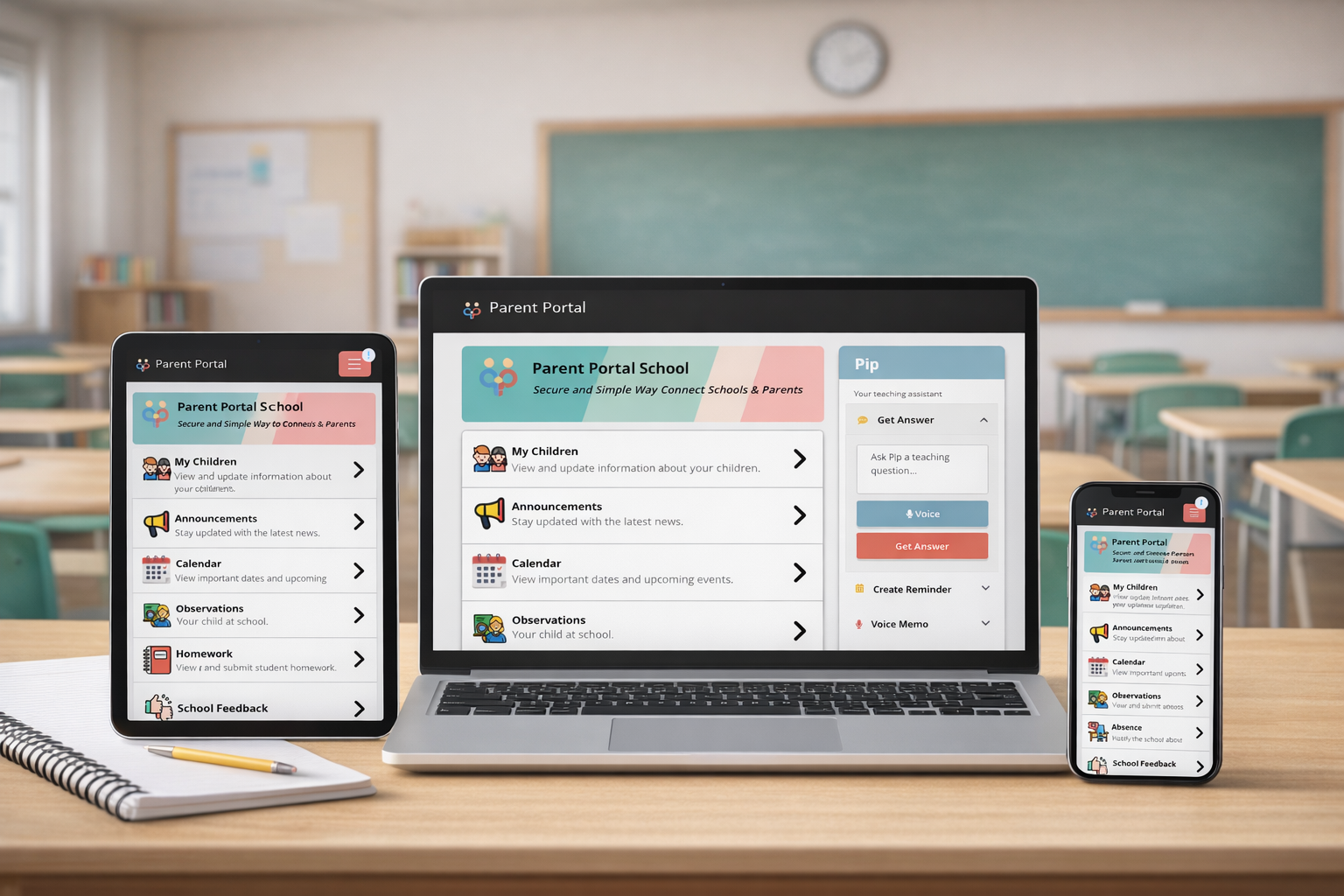 Teacher using Parent Portal