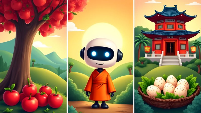 Apple trees, robot monks and dinosaur nurseries