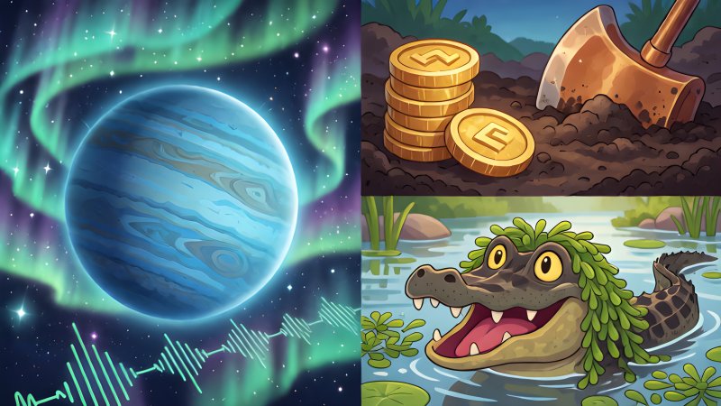 Buried Treasure, A Singing Planet and A Caiman In A Wig