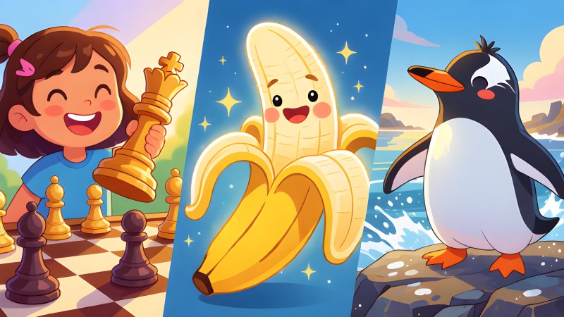 Chess Champions, Clever Bananas and a Brand New Penguin