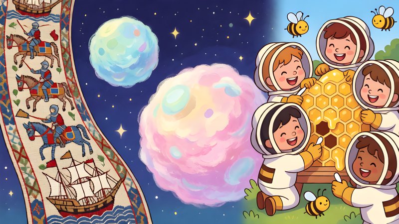 A Tapestry, Candy-Floss Planets and Belfast's Bees