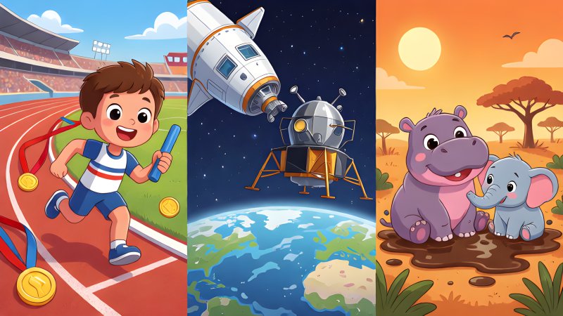 Four Golds, Two Moon Landers and One Baby Hippo