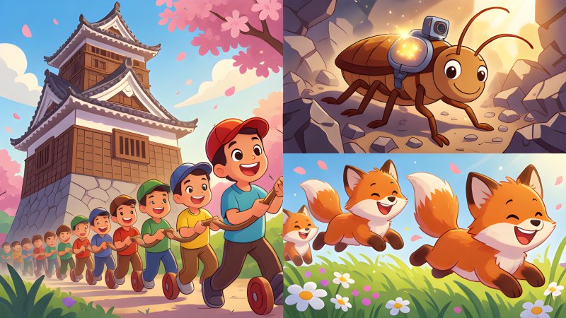 Pulling a Castle, Cockroach Rescuers and Three Lucky Foxes