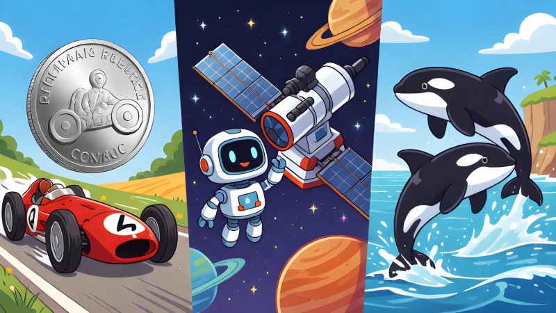Racing Coins, Space Rescues and Orca Visitors