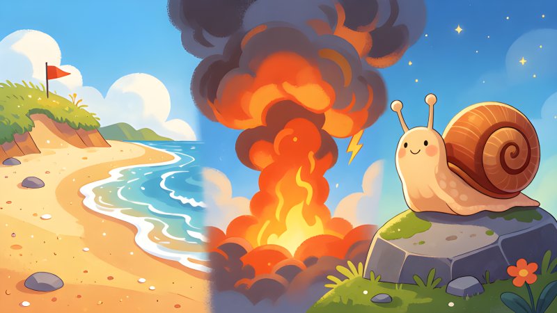 Special Beaches, Fire Clouds and the Snails That Came Home