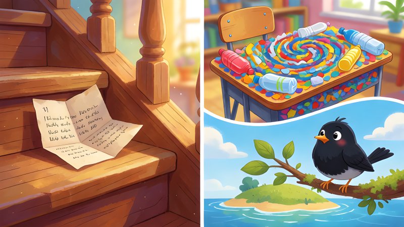 The Letter Under the Stairs, Desks Made of Rubbish, and a Bird Back From the Brink