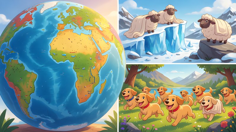 The Map That Grew, The Woolly Glacier, and Five Hundred Golden Dogs
