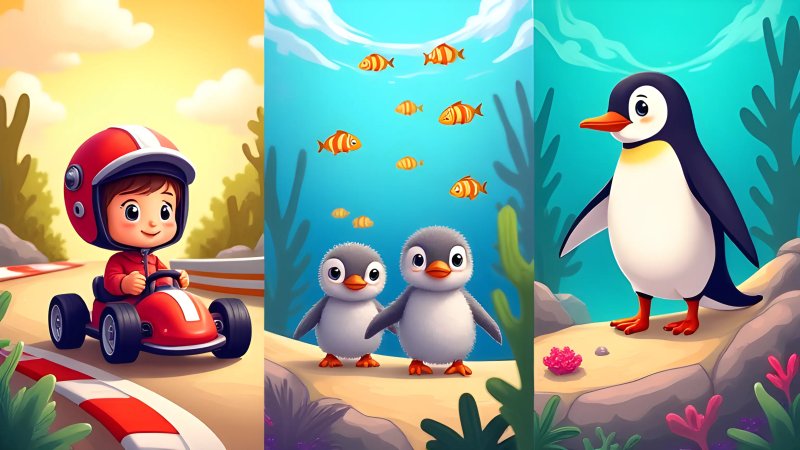 Tiny Drivers, Underwater Gardens, and Penguin Chicks